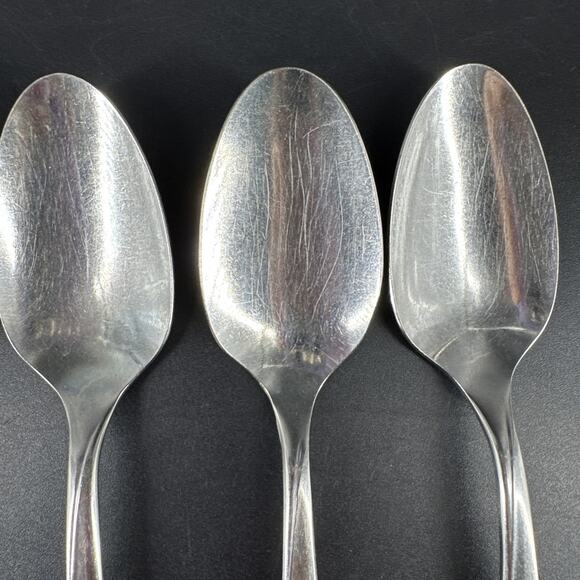 Wm A Rogers Oneida Surf Club Stainless Oval Teaspoons Lot of 6 - Picture 7 of 9